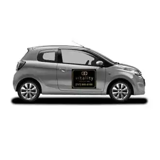 Vitality company magnetic car sign