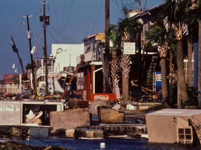 Photo of Mt Pleasant South Carolina after Hurricane Hugo