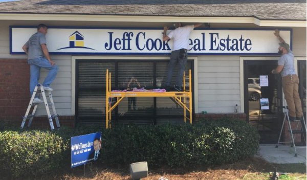 Jeff Cook Real Estate Realty Company Custom Signage Installation