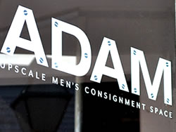 Commercial Vinyl Letters that spell ADAM for Business Marketing