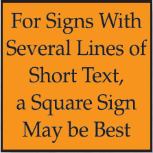 Square Sign Made For Alot Of Text